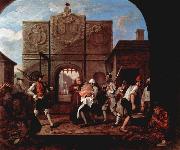 William Hogarth The Gate of Calais oil